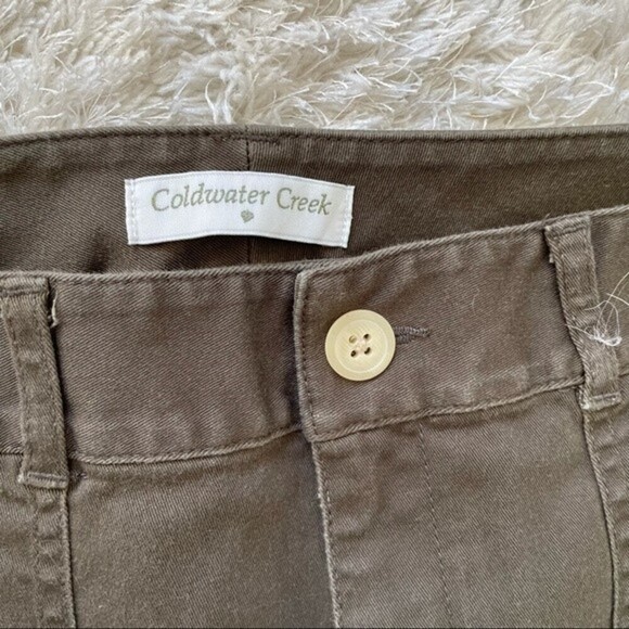 Coldwater Creek Brown High Rise Straight Leg Cropped Ankle Pants - Picture 5 of 10